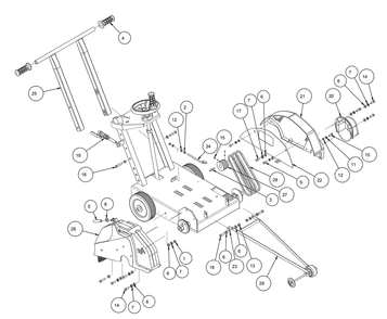 Section 05 Diagram and Parts List for MK-1609H 157867 MK Diamond Concrete Saw